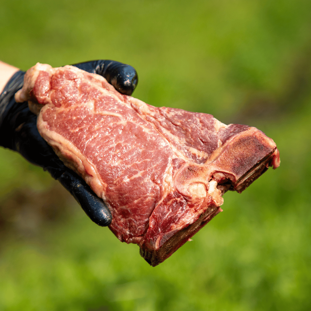 Marble T-Bone Steak tálalva