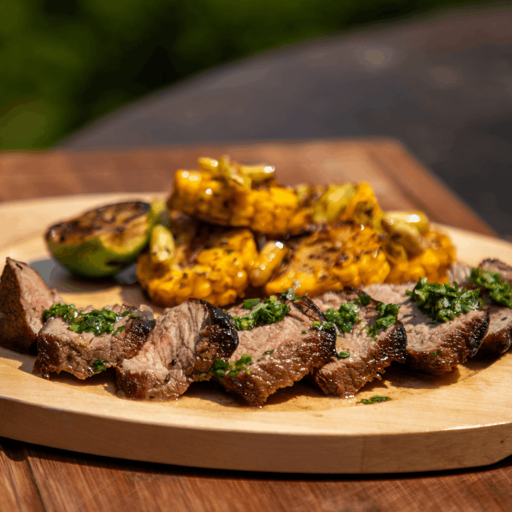PICANHA la Tigaie cu Chimichurri, Porumb și Jalapeño